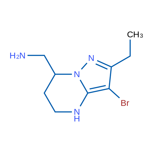 {3-bromo-2-ethyl-4H,5H,6H,7H-pyrazolo[1,5-a]pyrimidin-7-yl}methanamine 1g