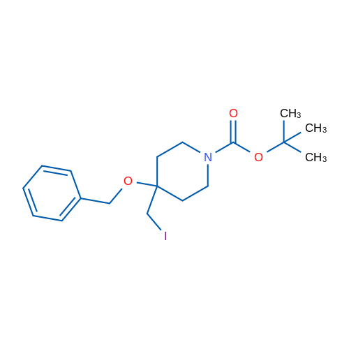 tert-Butyl 4-(benzyloxy)-4-(iodomethyl)piperidine-1-carboxylate 1g