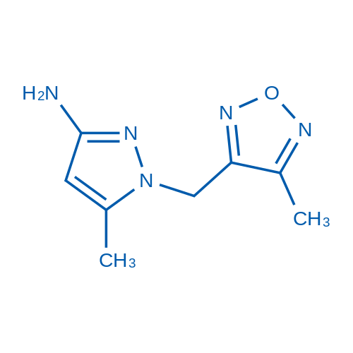 5-Methyl-1-[(4-methyl-1,2,5-oxadiazol-3-yl)methyl]-1H-pyrazol-3-amine 1g