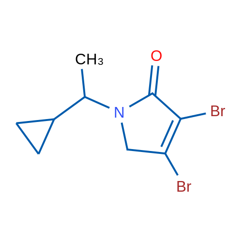3,4-Dibromo-1-(1-cyclopropylethyl)-1H-pyrrol-2(5H)-one 1g