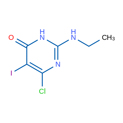 6-Chloro-2-(ethylamino)-5-iodopyrimidin-4(3H)-one 1g