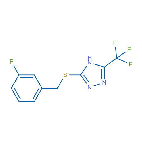 3-((3-Fluorobenzyl)thio)-5-(trifluoromethyl)-4H-1,2,4-triazole 1g