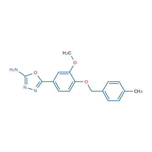 5-(3-Methoxy-4-((4-methylbenzyl)oxy)phenyl)-1,3,4-oxadiazol-2-amine 1g