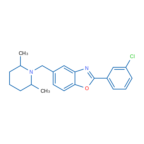 2-(3-Chlorophenyl)-5-((2,6-dimethylpiperidin-1-yl)methyl)benzo[d]oxazole 1g