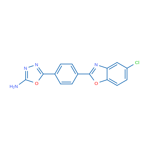 5-(4-(5-Chlorobenzo[d]oxazol-2-yl)phenyl)-1,3,4-oxadiazol-2-amine 1g