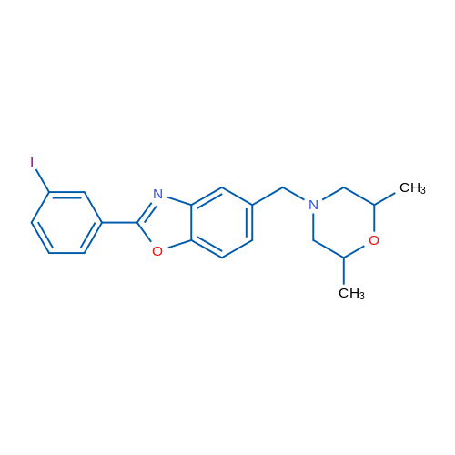 5-((2,6-Dimethylmorpholino)methyl)-2-(3-iodophenyl)benzo[d]oxazole 1g
