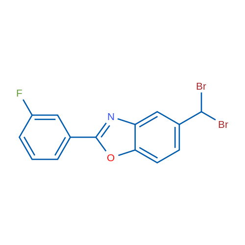 5-(Dibromomethyl)-2-(3-fluorophenyl)benzo[d]oxazole 1g