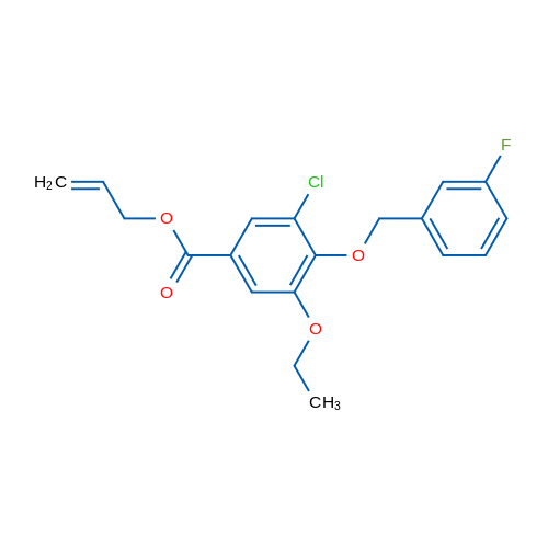 Allyl 3-chloro-5-ethoxy-4-((3-fluorobenzyl)oxy)benzoate 1g