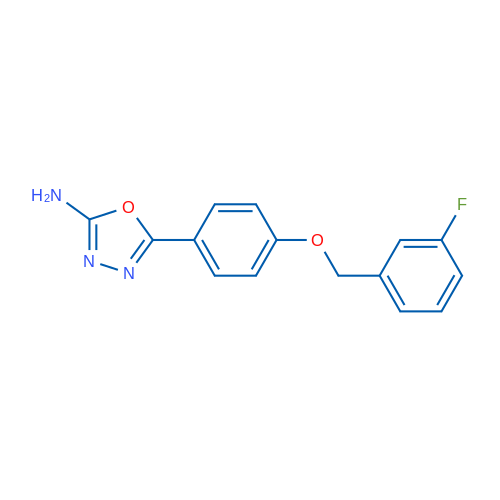 5-(4-((3-Fluorobenzyl)oxy)phenyl)-1,3,4-oxadiazol-2-amine 1g