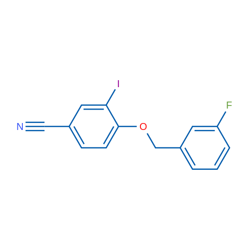 4-((3-Fluorobenzyl)oxy)-3-iodobenzonitrile 1g