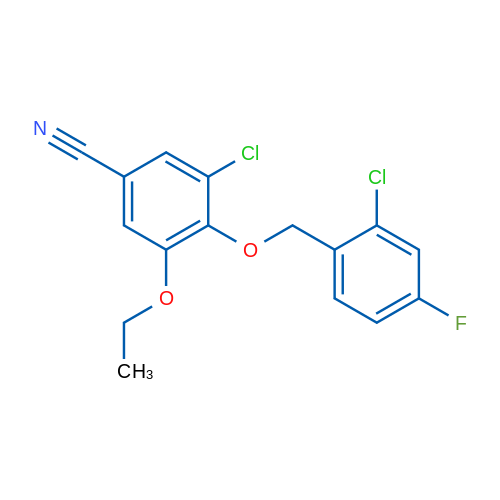 3-Chloro-4-((2-chloro-4-fluorobenzyl)oxy)-5-ethoxybenzonitrile 1g