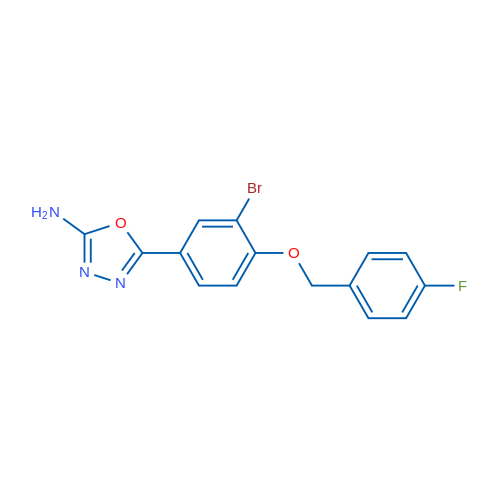 5-(3-Bromo-4-((4-fluorobenzyl)oxy)phenyl)-1,3,4-oxadiazol-2-amine 1g