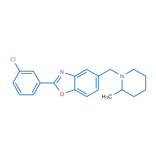 2-(3-Chlorophenyl)-5-((2-methylpiperidin-1-yl)methyl)benzo[d]oxazole 1g
