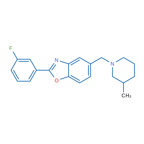 2-(3-Fluorophenyl)-5-((3-methylpiperidin-1-yl)methyl)benzo[d]oxazole 1g