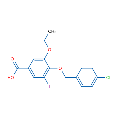 4-((4-Chlorobenzyl)oxy)-3-ethoxy-5-iodobenzoic acid 1g