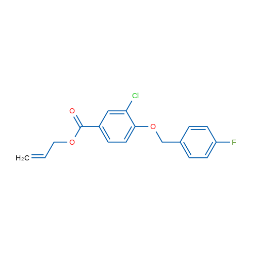 Allyl 3-chloro-4-((4-fluorobenzyl)oxy)benzoate 1g