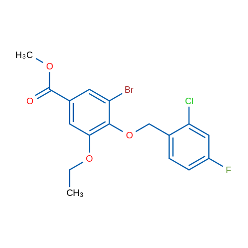 Methyl 3-bromo-4-((2-chloro-4-fluorobenzyl)oxy)-5-ethoxybenzoate 1g