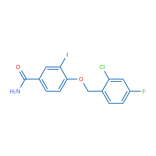 4-((2-Chloro-4-fluorobenzyl)oxy)-3-iodobenzamide 1g
