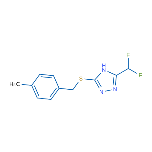 3-(Difluoromethyl)-5-((4-methylbenzyl)thio)-4H-1,2,4-triazole 1g