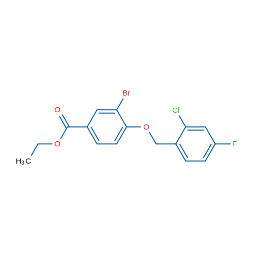 Ethyl 3-bromo-4-((2-chloro-4-fluorobenzyl)oxy)benzoate 1g
