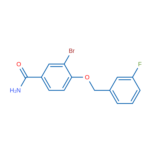 3-Bromo-4-((3-fluorobenzyl)oxy)benzamide 5g