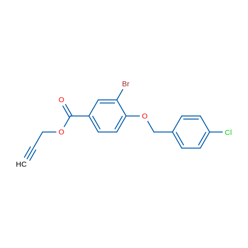 Prop-2-yn-1-yl 3-bromo-4-((4-chlorobenzyl)oxy)benzoate 1g