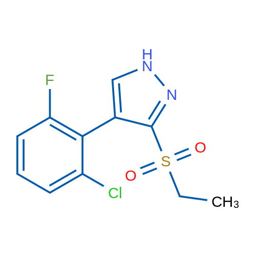 4-(2-Chloro-6-fluorophenyl)-3-(ethylsulfonyl)-1H-pyrazole 1g