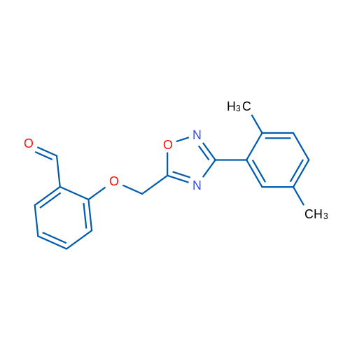 2-((3-(2,5-Dimethylphenyl)-1,2,4-oxadiazol-5-yl)methoxy)benzaldehyde 1g