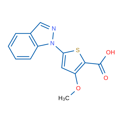 5-(1H-Indazol-1-yl)-3-methoxythiophene-2-carboxylic acid 1g