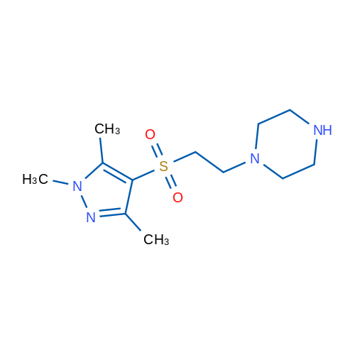 1-(2-((1,3,5-Trimethyl-1H-pyrazol-4-yl)sulfonyl)ethyl)piperazine 1g