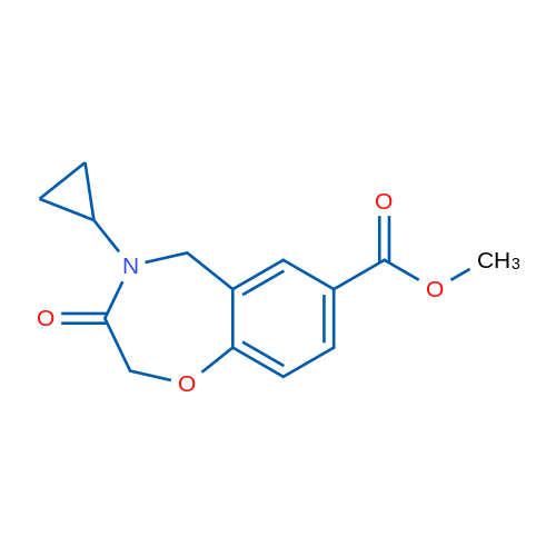 Methyl 4-cyclopropyl-3-oxo-2,3,4,5-tetrahydrobenzo[f][1,4]oxazepine-7-carboxylate 1g