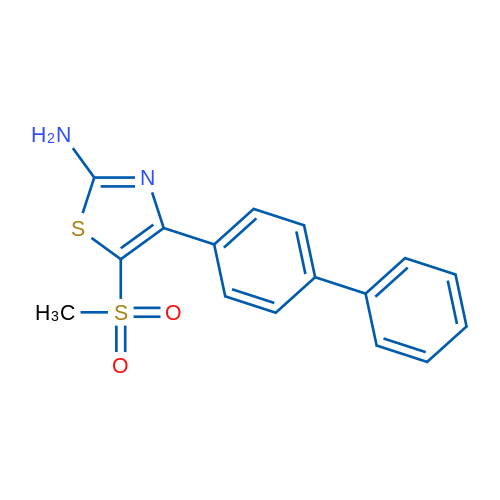 4-([1,1'-Biphenyl]-4-yl)-5-(methylsulfonyl)thiazol-2-amine 1g