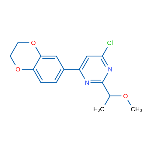 4-Chloro-6-(2,3-dihydrobenzo[b][1,4]dioxin-6-yl)-2-(1-methoxyethyl)pyrimidine 1g
