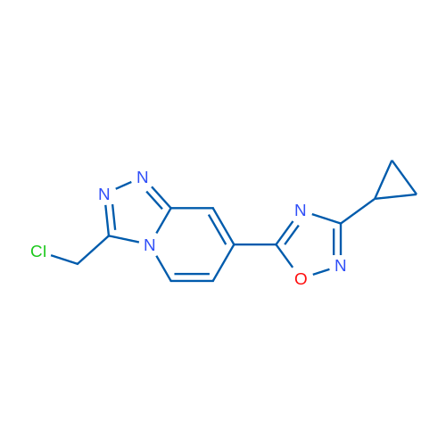 5-(3-(Chloromethyl)-[1,2,4]triazolo[4,3-a]pyridin-7-yl)-3-cyclopropyl-1,2,4-oxadiazole 1g