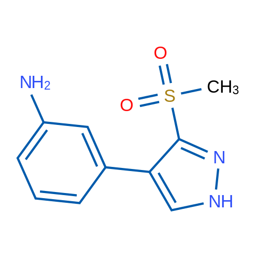 3-(3-(Methylsulfonyl)-1H-pyrazol-4-yl)aniline 1g