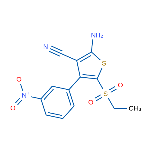 2-Amino-5-(ethylsulfonyl)-4-(3-nitrophenyl)thiophene-3-carbonitrile 1g
