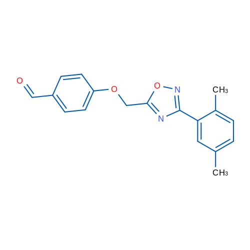 4-((3-(2,5-Dimethylphenyl)-1,2,4-oxadiazol-5-yl)methoxy)benzaldehyde 1g