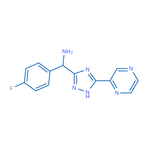 (4-Fluorophenyl)(5-(pyrazin-2-yl)-1H-1,2,4-triazol-3-yl)methanamine 1g