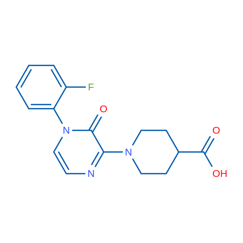 1-(4-(2-Fluorophenyl)-3-oxo-3,4-dihydropyrazin-2-yl)piperidine-4-carboxylic acid 1g