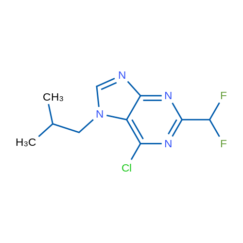 6-Chloro-2-(difluoromethyl)-7-isobutyl-7H-purine 1g