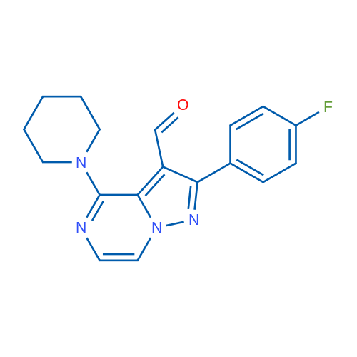 2-(4-Fluorophenyl)-4-(piperidin-1-yl)pyrazolo[1,5-a]pyrazine-3-carbaldehyde 1g