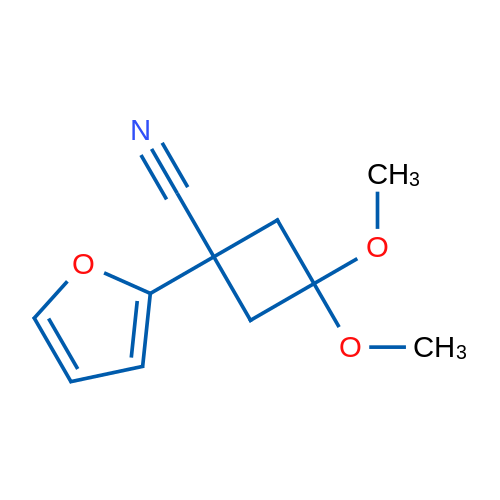 1-(Furan-2-yl)-3,3-dimethoxycyclobutanecarbonitrile 1g