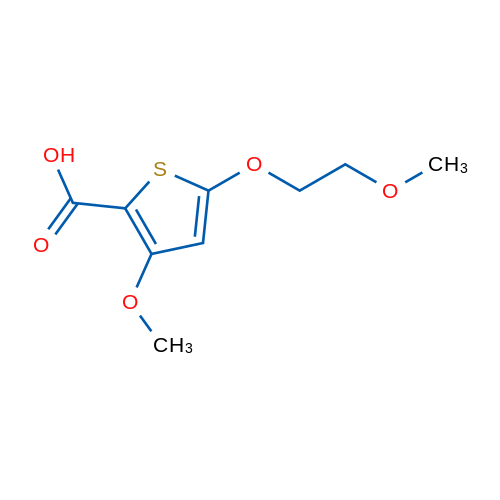 3-Methoxy-5-(2-methoxyethoxy)thiophene-2-carboxylic acid 1g