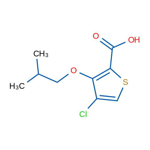4-Chloro-3-isobutoxythiophene-2-carboxylic acid 1g