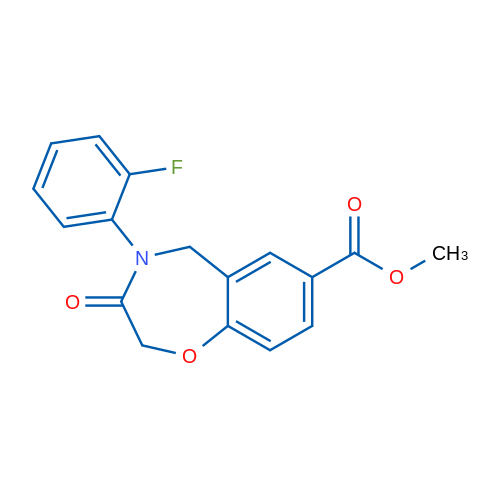Methyl 4-(2-fluorophenyl)-3-oxo-2,3,4,5-tetrahydrobenzo[f][1,4]oxazepine-7-carboxylate 1g