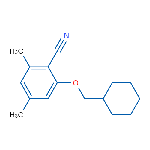 2-(Cyclohexylmethoxy)-4,6-dimethylbenzonitrile 1g