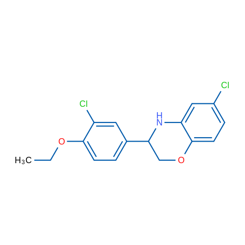 6-Chloro-3-(3-chloro-4-ethoxyphenyl)-3,4-dihydro-2H-benzo[b][1,4]oxazine 1g