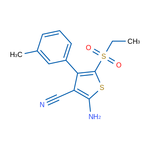 2-Amino-5-(ethylsulfonyl)-4-(m-tolyl)thiophene-3-carbonitrile 1g