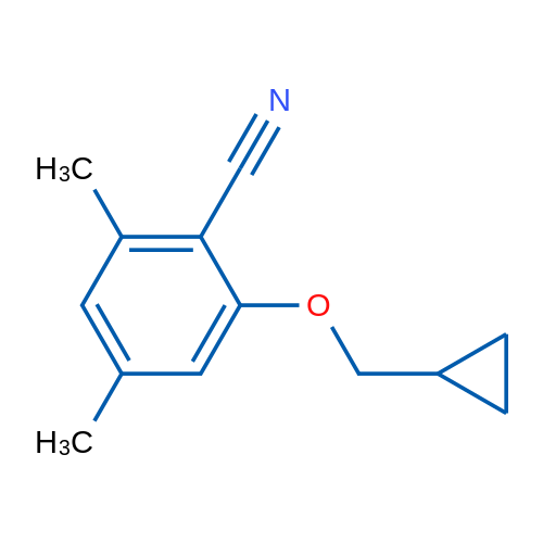 2-(Cyclopropylmethoxy)-4,6-dimethylbenzonitrile 1g