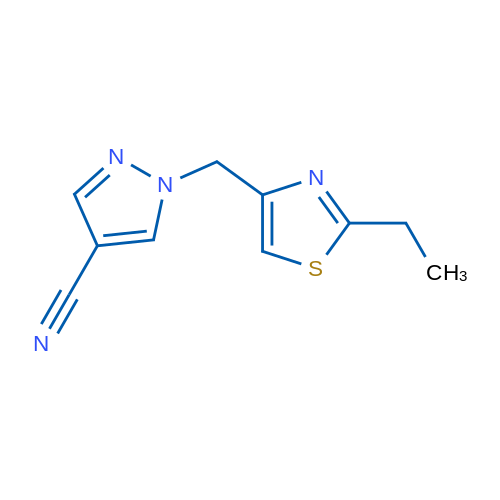 1-((2-Ethylthiazol-4-yl)methyl)-1H-pyrazole-4-carbonitrile 1g
